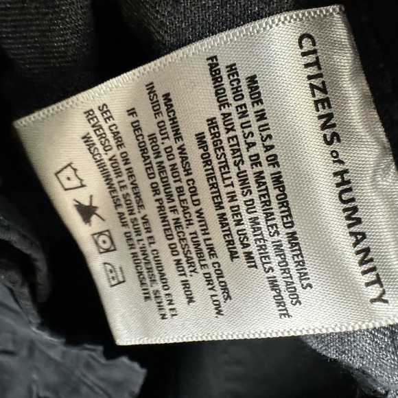 Citizens of Humanity Mens 34 Gage Classic Straight Jeans Black Denim - Picture 5 of 11